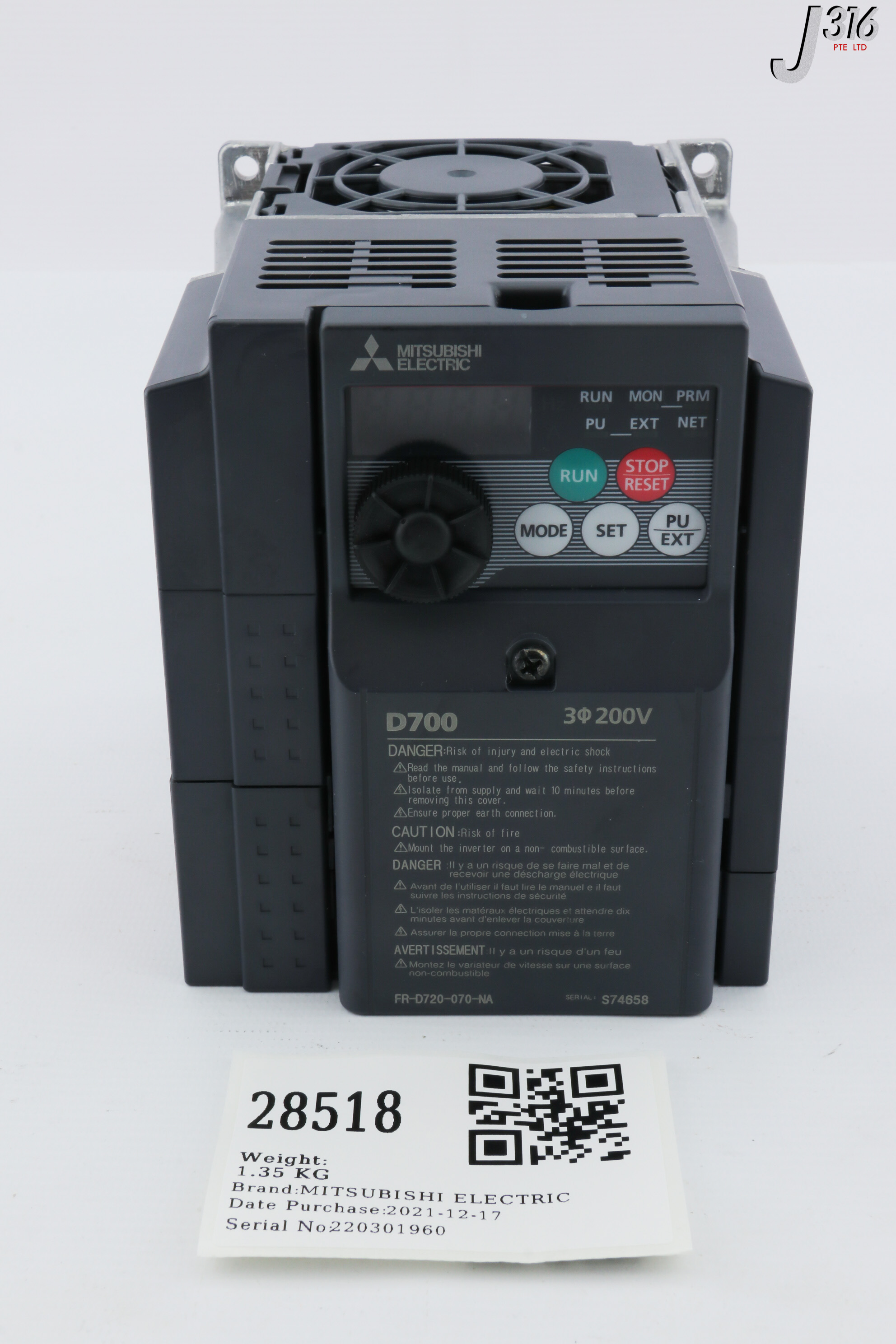 28518 MITSUBISHI ELECTRIC AMAT VARIABLE SPEED FREQUENCY DRIVE INVERTER 28518 mitsubishi electric amat variable speed frequency drive inverter